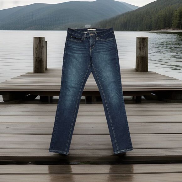 Levis 311 Shaping Skinny Jeans 28 (30x29) Blue Dark Wash Mid Rise Stretch Womens - Picture 1 of 10